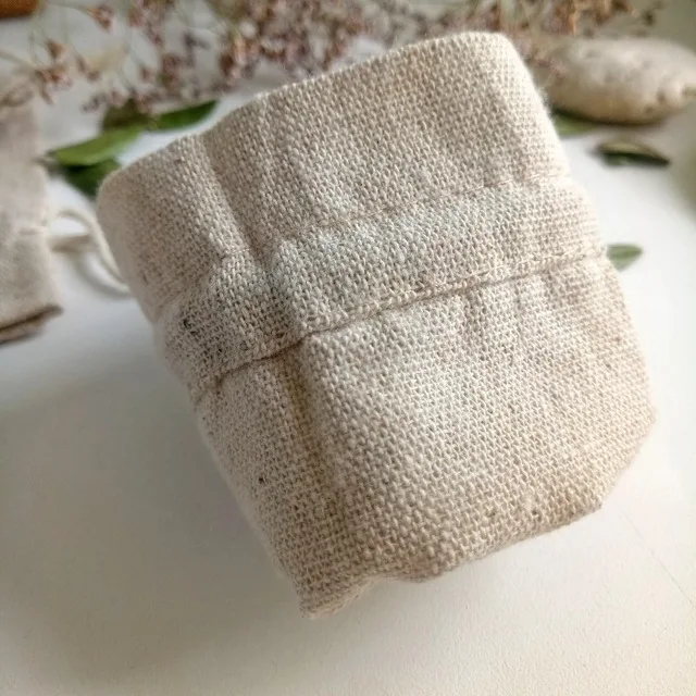 Природные льняные Подарочные мешки 8x11 см x 9 12 10x15 (13x17 Упаковка из 50 изготовленным