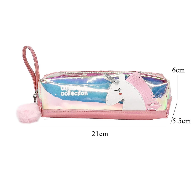 Transparent Unicorn Pencil Case Big Zipper | ChildAngle, Purple