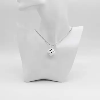 

Fun 3D Dice Pendant Necklace Tassel Casino Lucky Necklace Unisex Candy Color Personality Fun Jewelry Gift