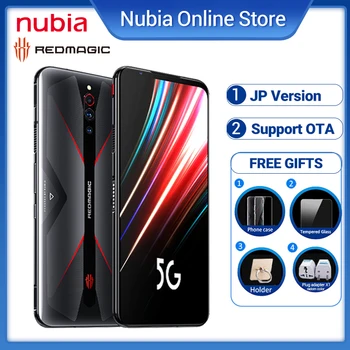 

JP Version Nubia Red Magic 5G Gaming SmartPhone 12GB 256GB / 8GB 128GB 6.65" 144HZ Snapdragon 865 NFC Game Mobible Phone