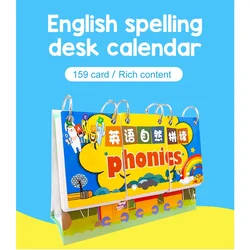 Jeu de cartes Flash pour enfants, 159 pièces/ensemble, bureau d'orthographe anglaise, calendrier, vue phonique, mots, jouets éducatifs, cadeau 