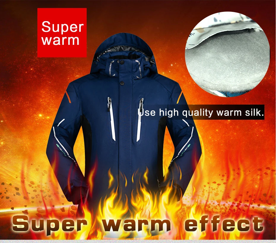 SAENSHING, Мужская лыжная куртка, зимняя, теплая, лыжная куртка, одноцветная, водонепроницаемая, термальная, куртка для сноуборда, уличная спортивная одежда