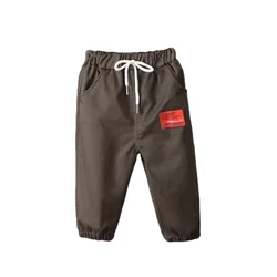 Vêtements de printemps et d'automne pour enfants, pantalons en coton pour bébés garçons et filles, avec bande élastique, vêtements de sport décontractés, nouvelle collection 