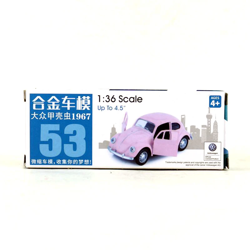 Caipo 1:36 Тяговый автомобиль 1967 Volkswagen Beetle литый под давлением металлический для