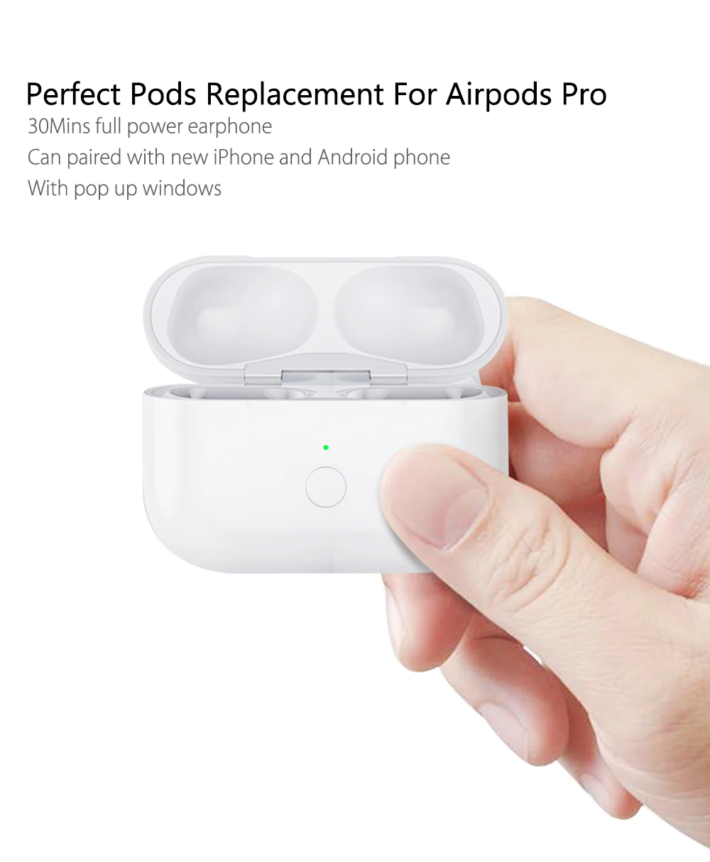 Qi Wireless Charging Case For Airpods Pro Box Case With Pairing Pop up  Windows Earphone Charger Accessories Box For Air pods Pro