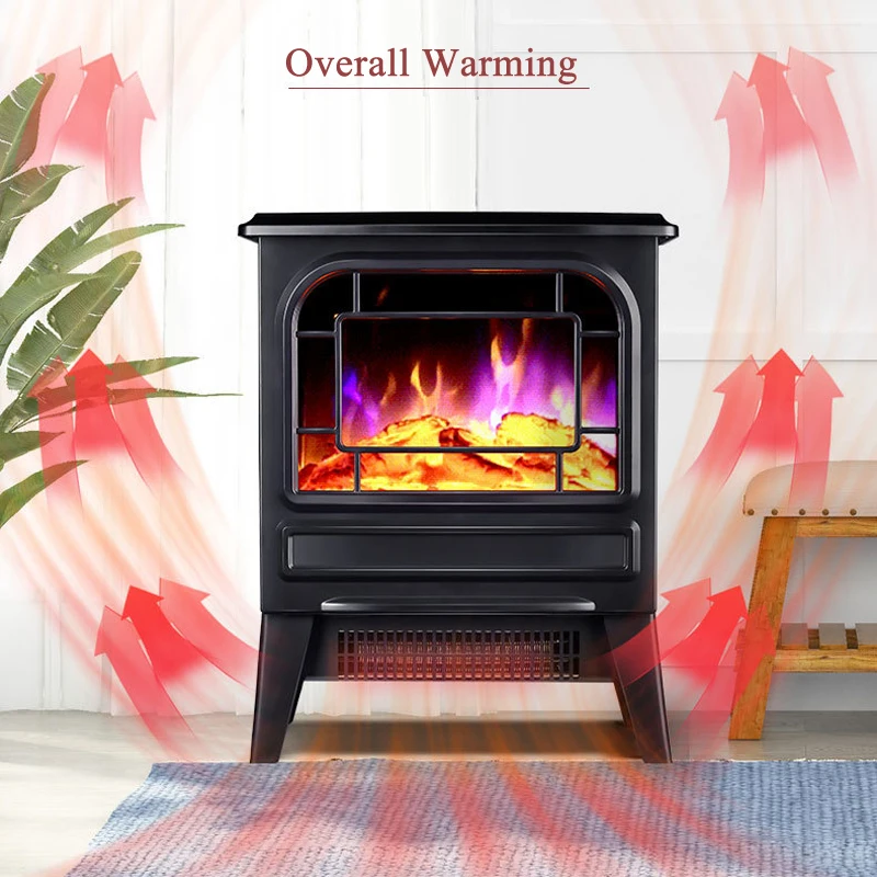 

European electric heater simulation 3D flame fireplace core mobile Electric Heater Air Warmer Heater vertical heater