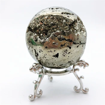 

1pc Natural Pyrite Balls Geode Laugh Shape Stones Raw and Mineral Decoration Energy Crystals Specimen Natural Stones