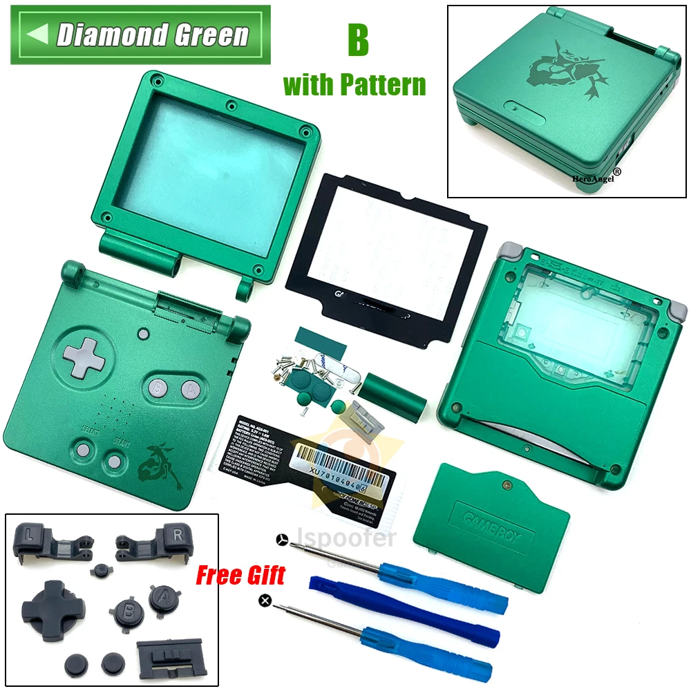 美品 シェル交換品 ゲームボーイアドバンスsp レックウザエディション 美品 シェル交換品 ゲームボーイアドバンスsp レックウザ