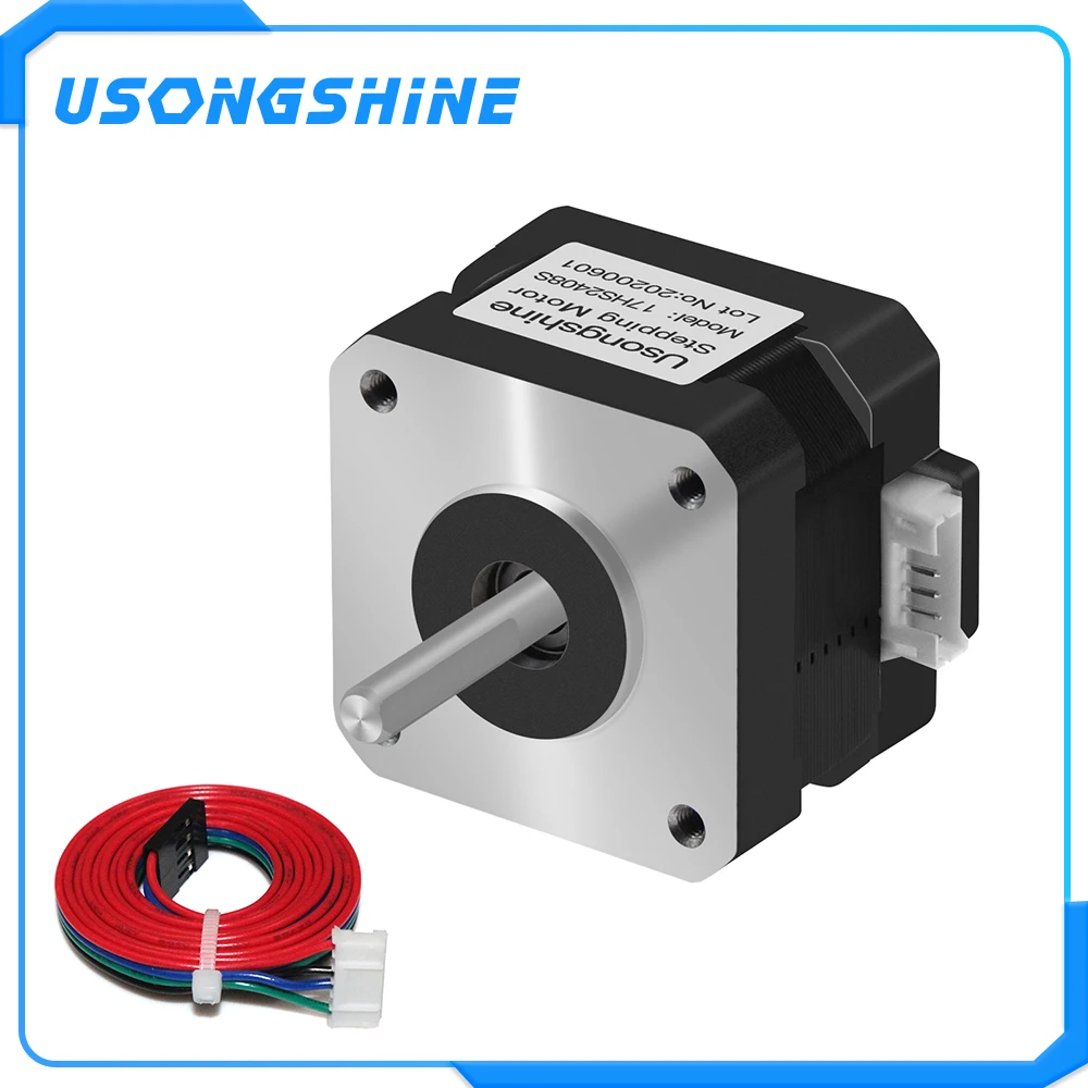 1 шт. шаговый двигатель Nema 17HS2408 S 17HS2408S с 4мя фазами 17 42 42bygh 0.6A CE Рош ISO лазера CNC и 3D