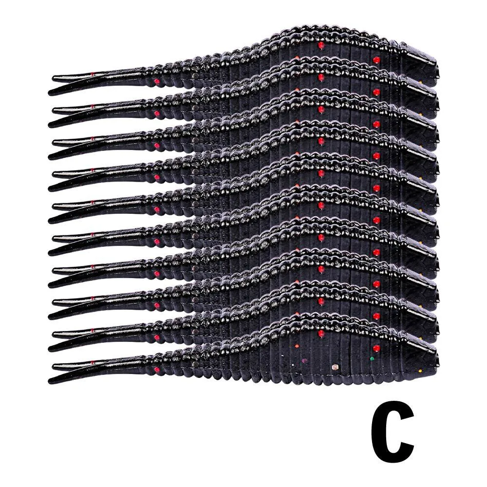Color C Мягкие силиконовые воблеры BattleBass, 10 шт./лот, 6 см, мягкие приманки, приманки для рыбалки, легкие блесны, 1,5 г, 10 цветов - Цвет: Color C
