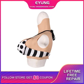 

5th Generation Female Whole Cups Silicone Boobs Breast Forms Half body Tight For Dragqueen Crossdresser Transgender Sissy Breast