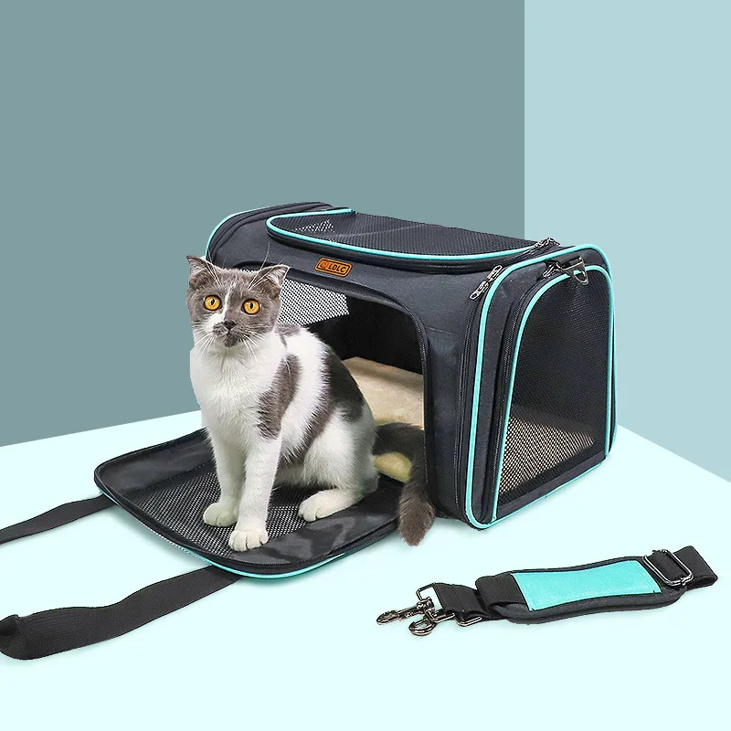 Складная переноска для домашних животных, дышащая сетка для кошек и собак, переносная дорожная сумка для собак на открытом воздухе, маленькая переносная сумка для домашних животных