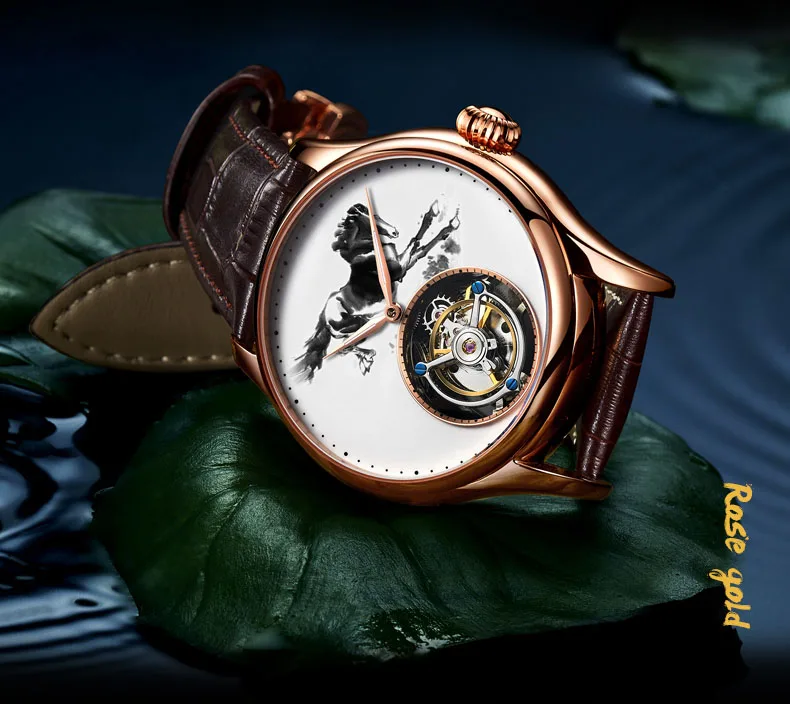 2019 Kopeck Real Tourbillon часы мужские Зодиак лошадь Сапфир кристалл механические наручные часы мужской турбийон китайский бренд часы