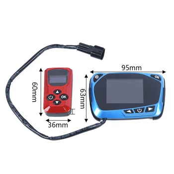 

Car Heater Controller Interior Inner Engine Air Diesel Red+Blue Set Parts