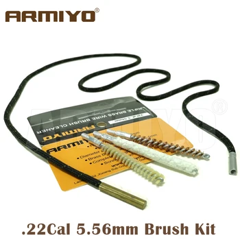 

Armiyo 3pcs/set .22Cal 5.56mm Rifle Barrel Cleaning Gun Brush Bronze Nylon Cotton Swabs Mix Kit Hunt Accessories Thread 8-32 m4