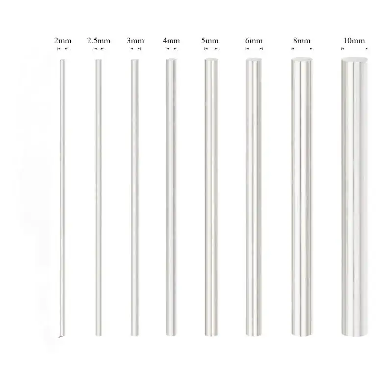 Aluminum Bar Linear Rail Ground Shaft Rod 200/250/300/450 mm Length Diameter 3 mm to 60