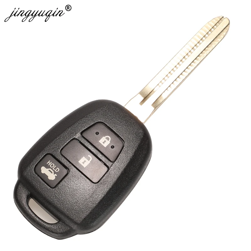 Jingyuqin 2/3/4 кнопки дистанционного ключа оболочки чехол для Toyota Camry брелок ввода ключа крышка 2012 2013 Corolla с TOY43 лезвие