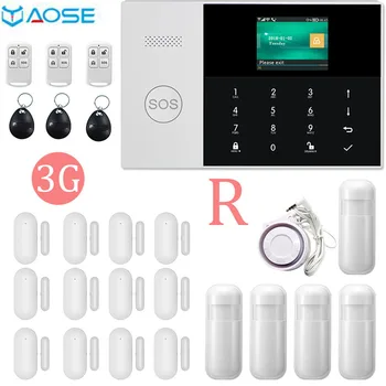 

YAOSE 3G WIFI Gsm alarm safety system With PIR Motion Sensor alexa compatible smart home security alarm Ios Andriod Apps Control