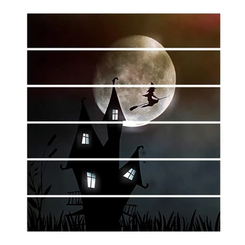 

Halloween Stair Sticker Castle Flying Witch Steps Vinyl Stickers Stairway Decals Family Staircase Decal Halloween Home Decor
