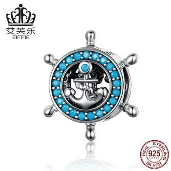 

rudder anchor wholesale Diy 925 sterling silver original spacer beads for jewelry making Fit pandora charms bracelet