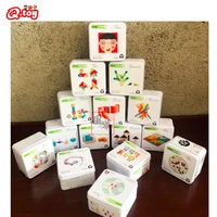 Wooden Early Learning Education Intelligence Building Block Toys Children Portable Cognitive Travel Interactive Game Toys Gifts 1