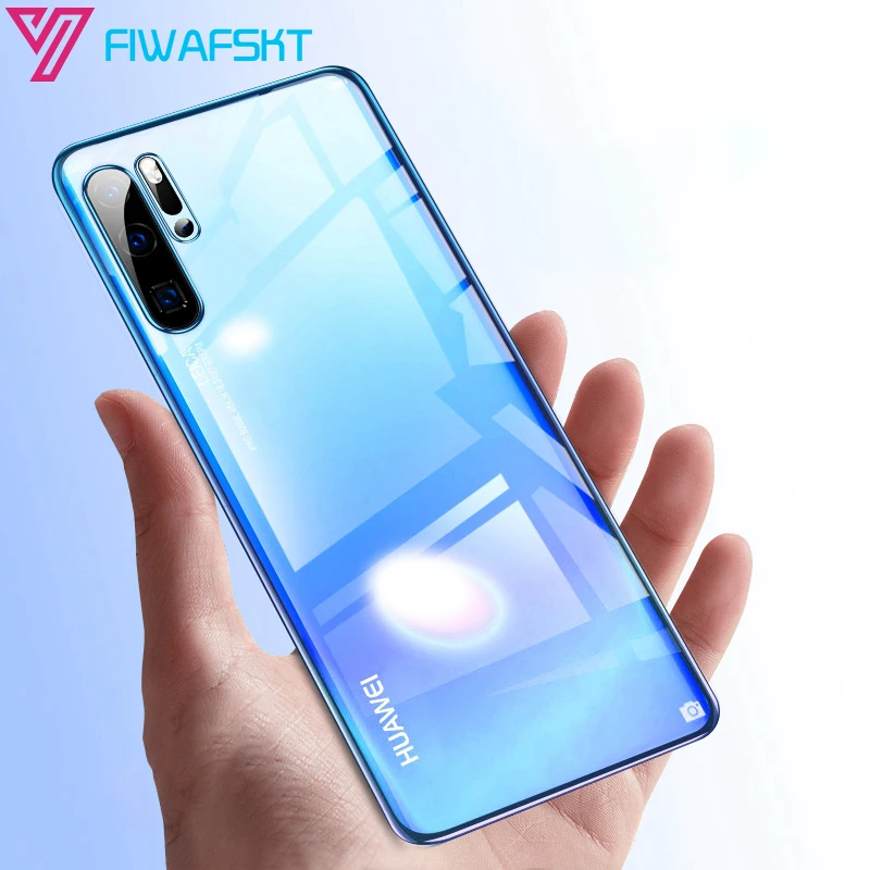 

Ultra Thin Phone Case for Huawei P30 Pro P20 Mate 20 lite P Smart Z Plus 2019 Soft Silicone Transparent 3D Laser Plating Cover