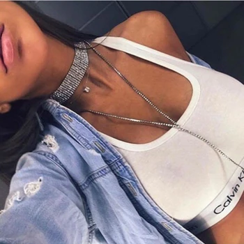 

Luxury Choker Necklace for Women Rhinestone Letter Pendant Statement Necklace Jewelry Collar Maxi Necklace Wedding Jewelry
