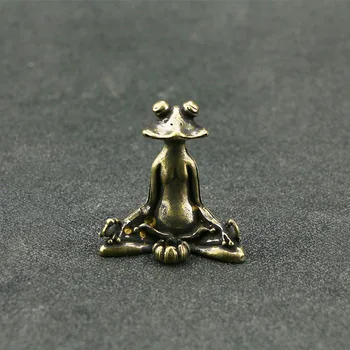 

Antique bronze Meditate Zen Buddhism Frog Statue Incense Holder Yoga Home Office Desk Decoration Ornament Toy Gift