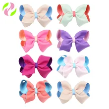 Корейский стиль, двойной цвет, двухслойный бант, Детские заколки, заколка для волос для малышей, женская заколка, все края в комплекте, боковая заколка