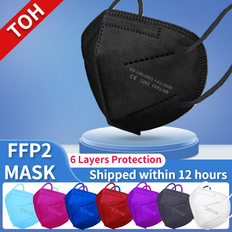 Маска ffp2 mascarillas fpp2 многоразовая 6-слойная респираторная маска для взрослых kn95 CE |
