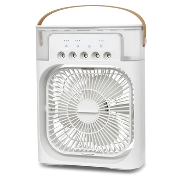 

Portable Air Conditioner Fan, Mini Evaporative Air Cooler Fan with 7 Colors LED Light for Office Home Dorm Travel