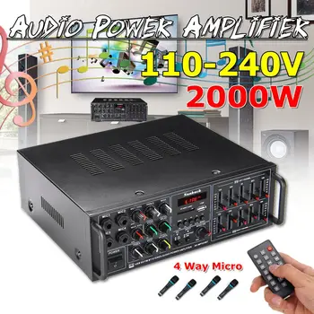 

5.0 bluetooth 2 Channel 2000W Home Theater Amplifiers Stereo USB AV Amp FM MP3 Remote Control Support 4 Micro