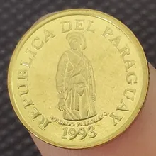 14.5mm Guarani Paraguay 1993, Real Genuine Comemorative Coin,Original Collection