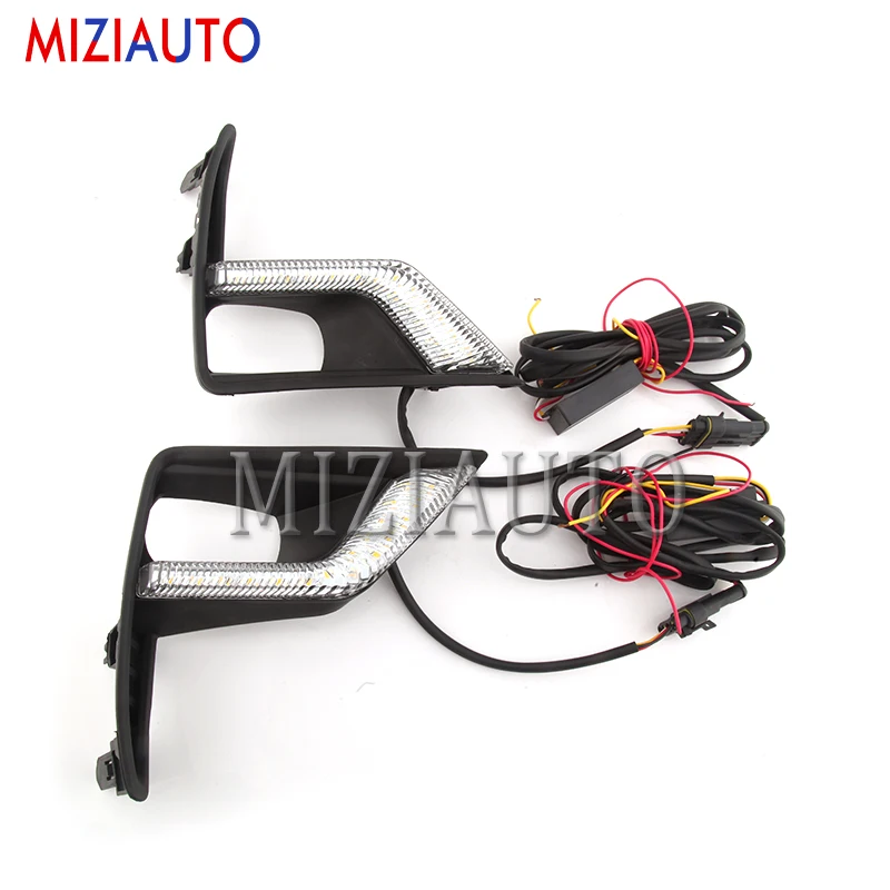 MIZIAUTO 2 шт. Светодиодный дневной ходовой свет для Toyota Land Cruiser Prado автомобильные аксессуары водонепроницаемые DRL Противотуманные фары украшения