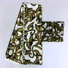 Новая африканская ткань Шелковый воск цифровой принт, атлас восковая ткань для платья африканская восковая шелковая ткань с шифоновым комплектом для вечернего платья