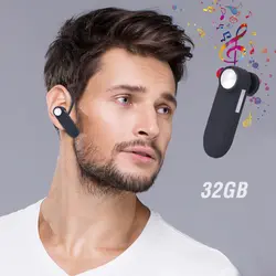 Тонкий 32 Гб Bluetooth гарнитура наушники с микрофоном Цифровой Диктофон мини беспроводные гарнитуры MP3-плеер USB флэш-диск