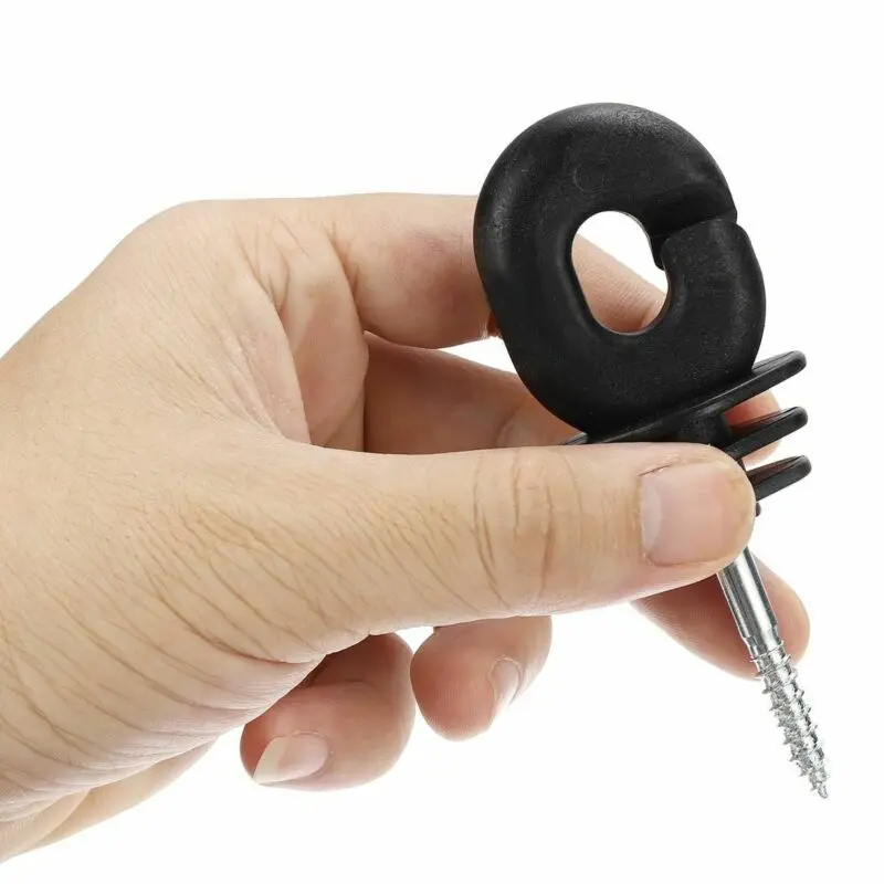 2019 New High Quality Electric Fence Offset Ring Insulator Fencing Screw In Posts Wire Safe 50pcs
