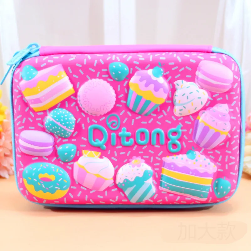 

EVA Pencil Case 3D Heart-shaped Cake Pencil Box Children Students Zipper Large Capacity Portable Multi-function Storage Box