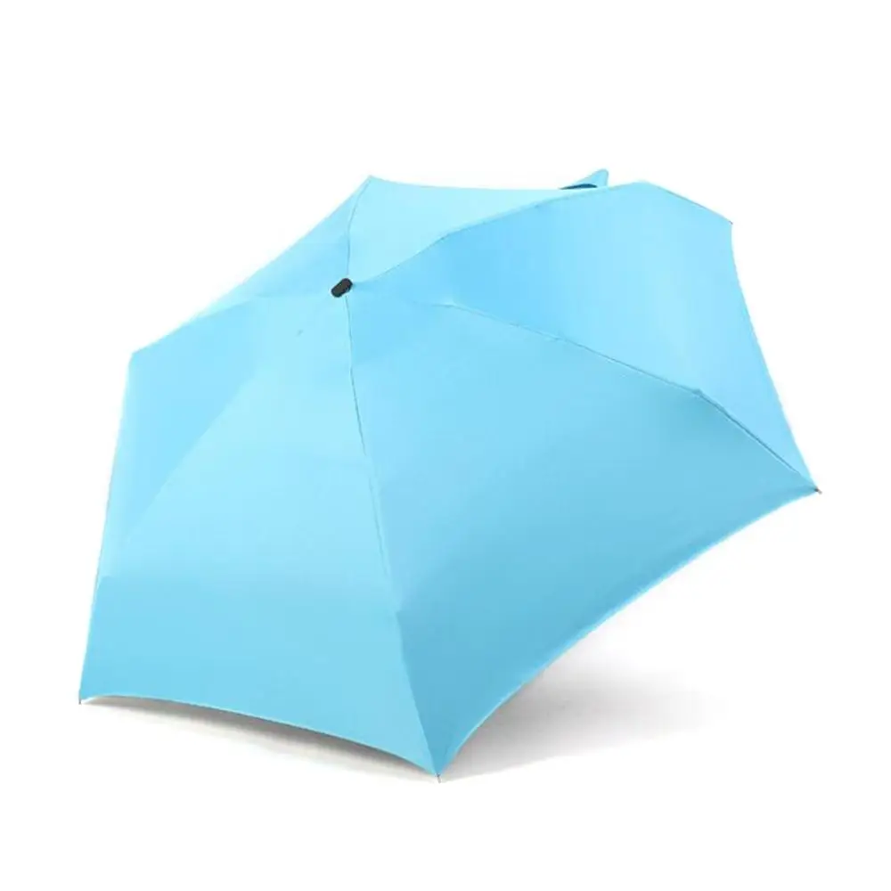 Дропшиппинг 180 г мини свежий солнцезащитный 5 складной зонт для дождя и солнца инновационный ультралегкий Зонт складывающийся в карман 18 видов стилей - Цвет: Blue  haveblack