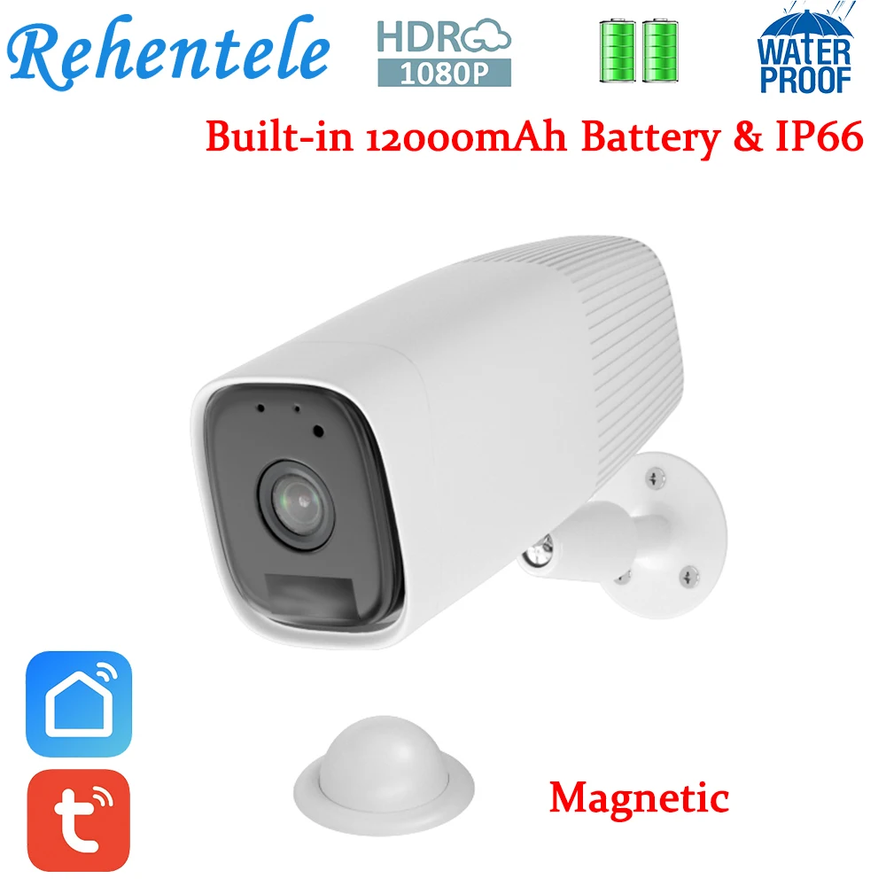 

Rechargeable Battery Wireless Cloud Camera HD 1080P Outdoor Indoor Surveillance Camera Tuya Powered Smart Life Security Camera