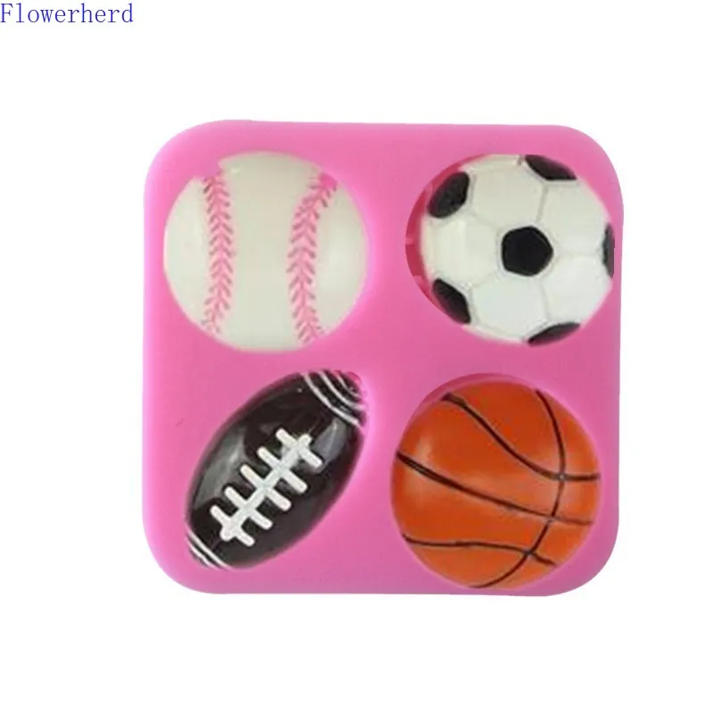Football Basketball Baseball High Quality Silicone Fondant Cake Mold Chocolate Baking Decorating Tool Pasty Candy | Дом и сад