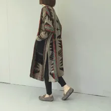 Винтажное женское осенне-зимнее шерстяное пальто Инди фолк с длинным рукавом безразмерная верхняя одежда с кисточками элегантная верхняя одежда свободные большие размеры