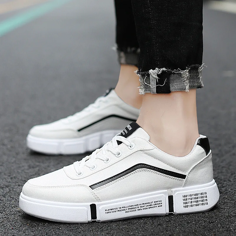 

Street Snap Summer New Style Couples Students Canvas Shoes Versatile Solid Color Shoes Teenager Sports Casual Comfortable