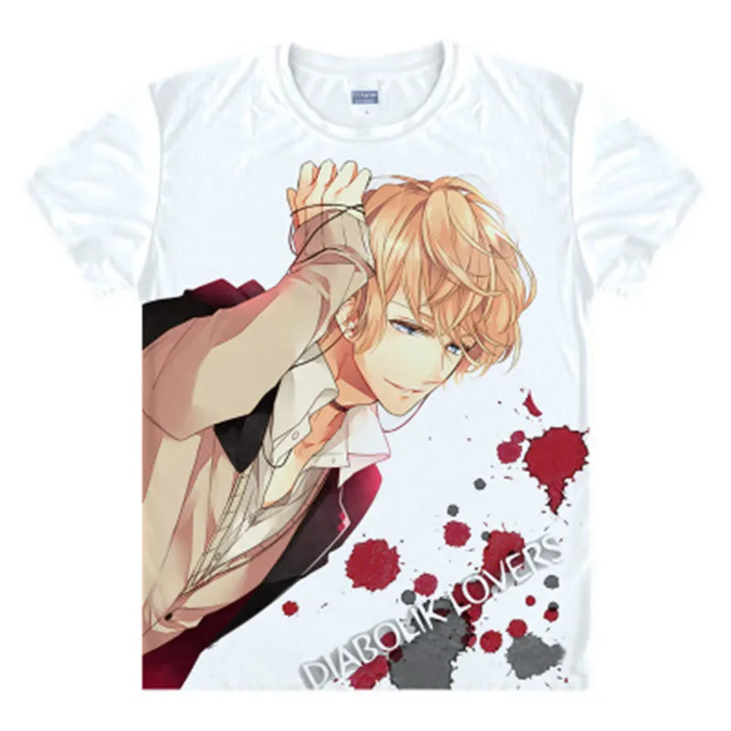 DIABOLIK LOVERS футболка Sakamaki Kanato Ayato Komori Yui футболка аниме DIABOLIK LOVERS Косплей унисекс белая футболка Camisetas