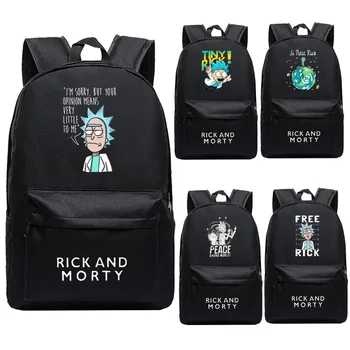 

Women Cartoon Backpack Anime Rick and Morty Backpack School Bags Teenagers Laptop Shoulders Bag Bookbags Men Travel Bags