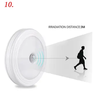 

Smart Body Motion Sensor 6 LED Night Light Wireless Detector Hallway Pathway Closet Wall Lamp Light With Magnet Auto On/Off