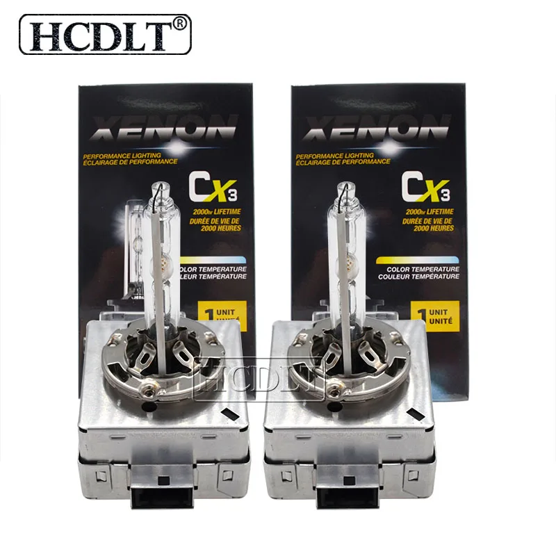 HCDLT 2PCS Premium AC 35W 55W Car Headlight Xenon D1S D3S HID Bulb Lamp 4300K 5000K 6000K 8000K With All Metal Bracket Protect
