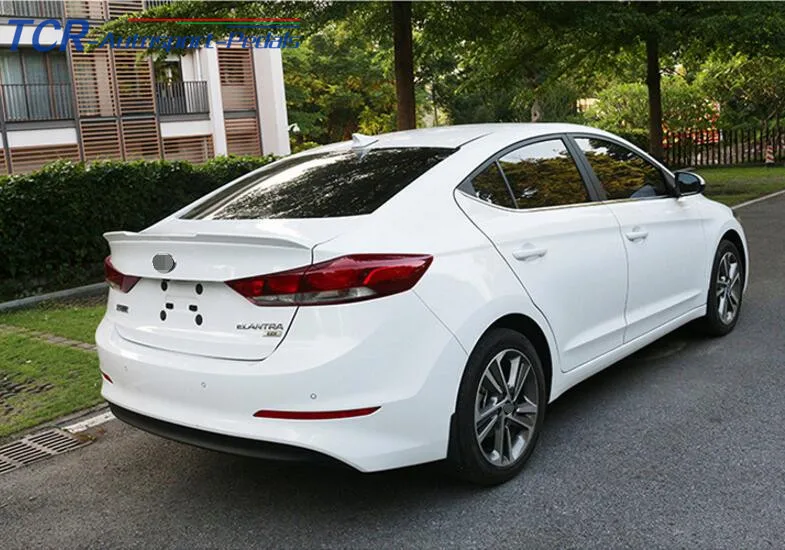 Белый заднее крыло багажника Аэро спойлер Накладка для hyundai Elantra (AD) Avante 2016 2017|rear