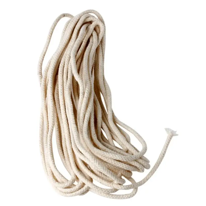 Oil Lamp Wicks 3/5/10m 2mm/3mm/4mm/5mm/6mm/8mm Round Cotton Alcohol Wick For Glass Oil Lamps Accessories oil lamp wicks