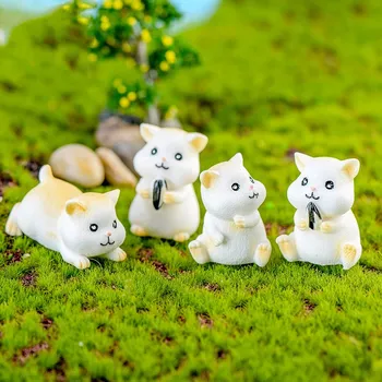 

Cute Mini Hamster Models Cartoon Anime Figure Micro Landscape Ornaments DIY Creative Pendant Accessories Figma Rat Year Gifts